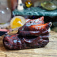 Mexican lace agate dragon head with druzy