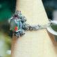 Black Opal s925 adjustable ring