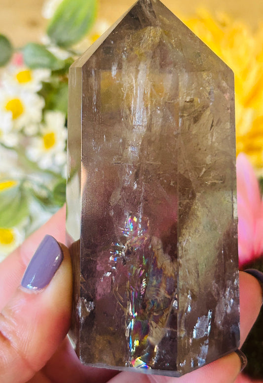 Smoky quartz tower