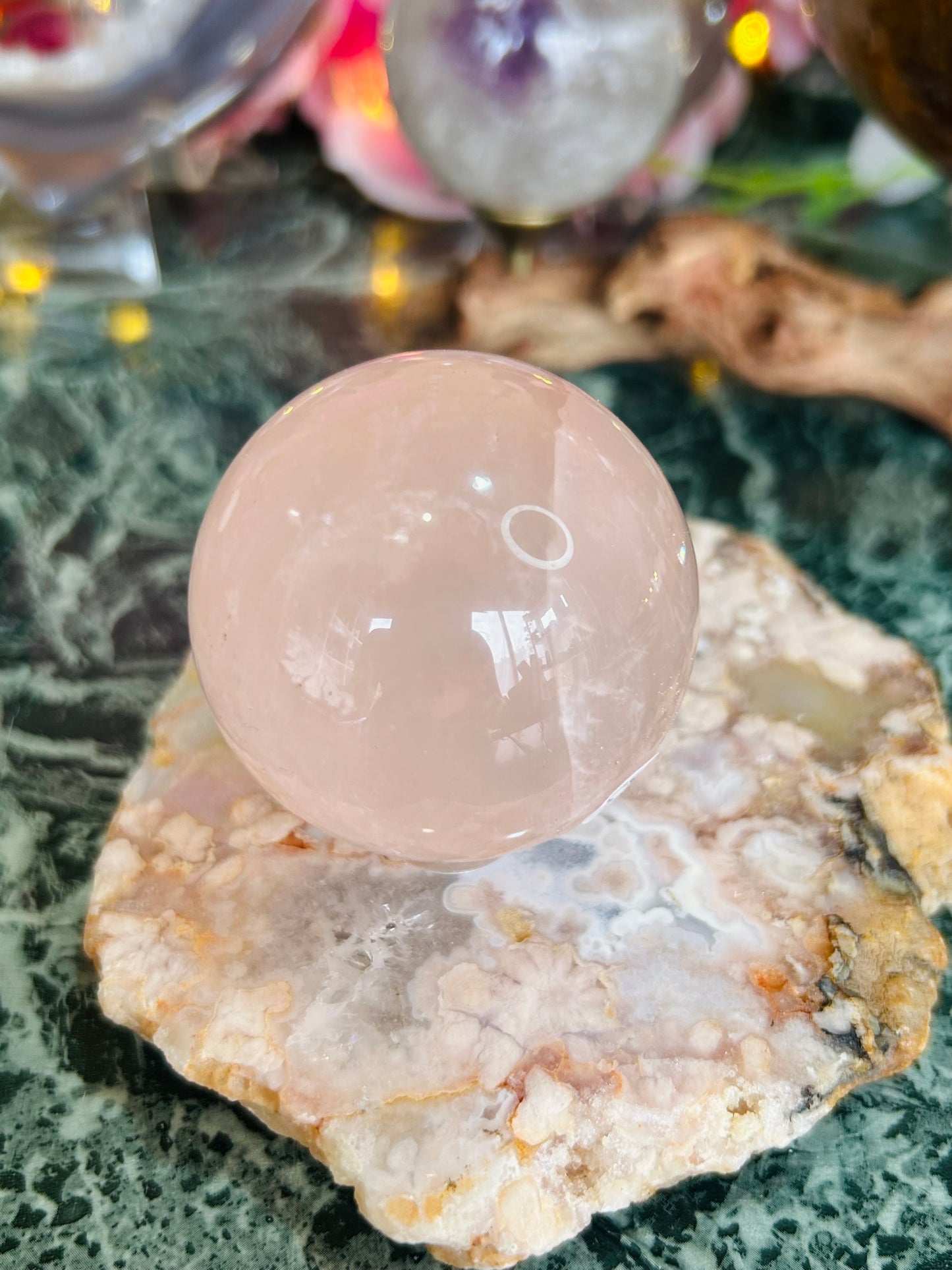 Rose quartz sphere