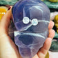 Purple fluorite skull