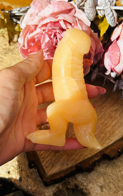 Orange calcite penisaurus Rex!