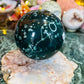 Moss agate uv reactive sphere