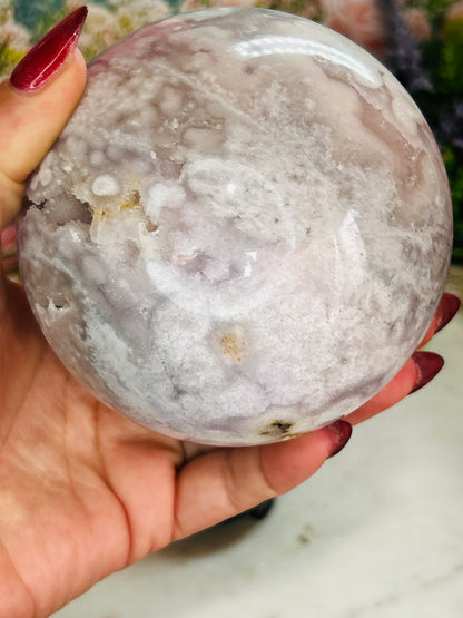 Pink amethyst sphere