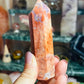 Druzy petal agate tower