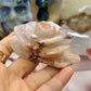 Flower agate with amethyst flower
