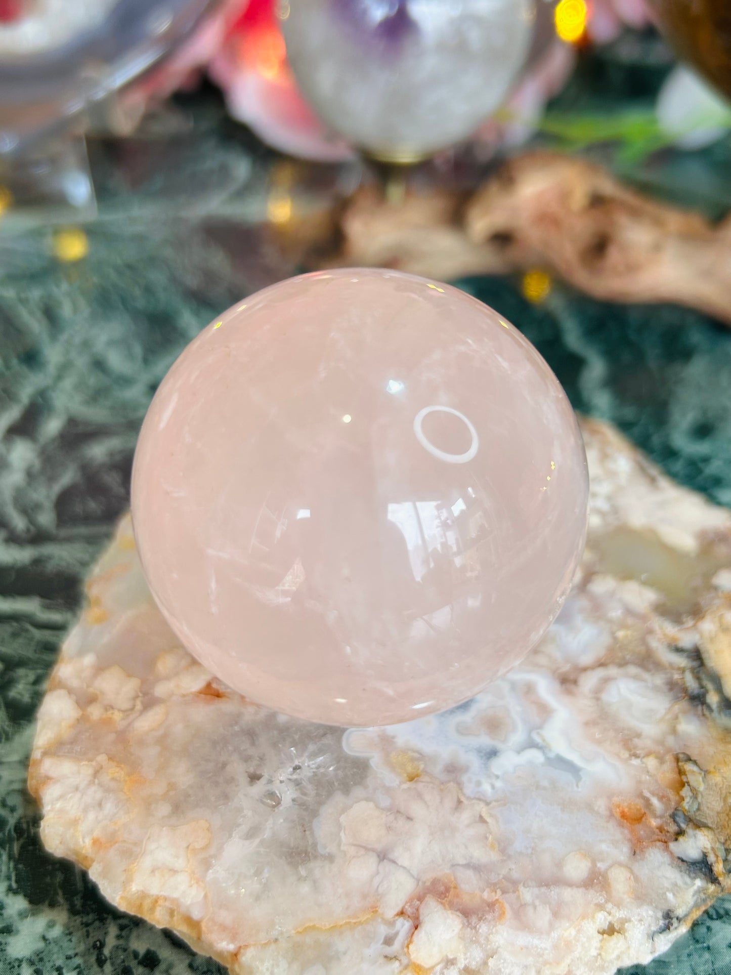 Rose quartz sphere
