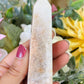 Pink amethyst rutile tower