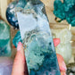 Ocean jasper with moss agate tower