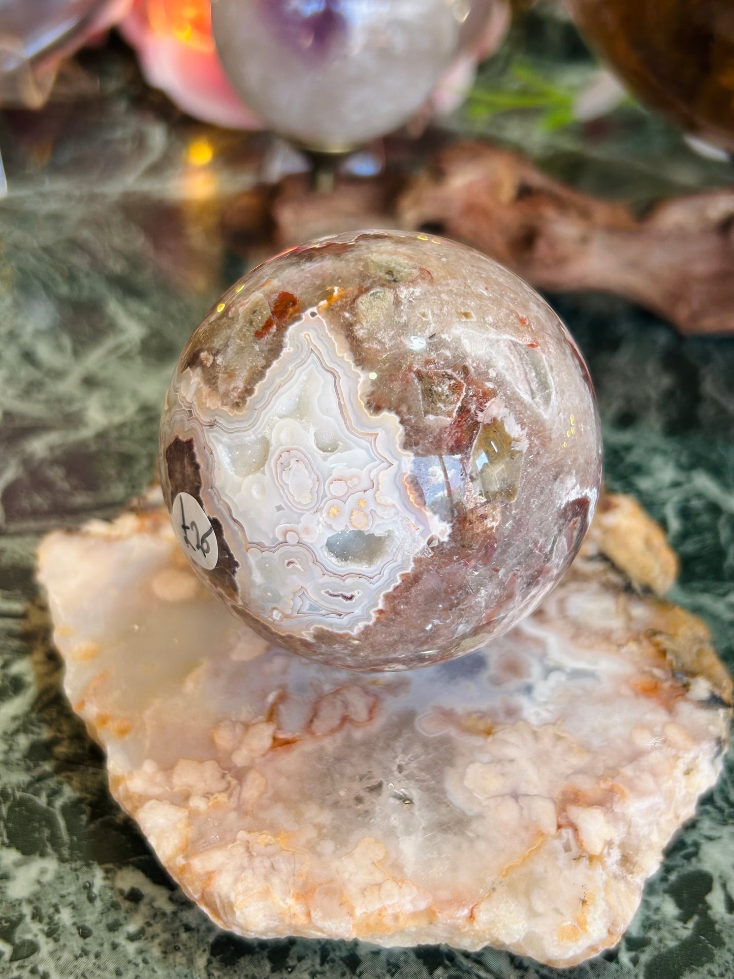 Mexican agate sphere