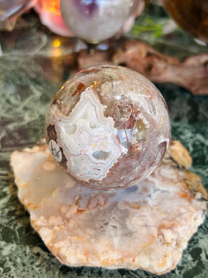 Mexican agate sphere
