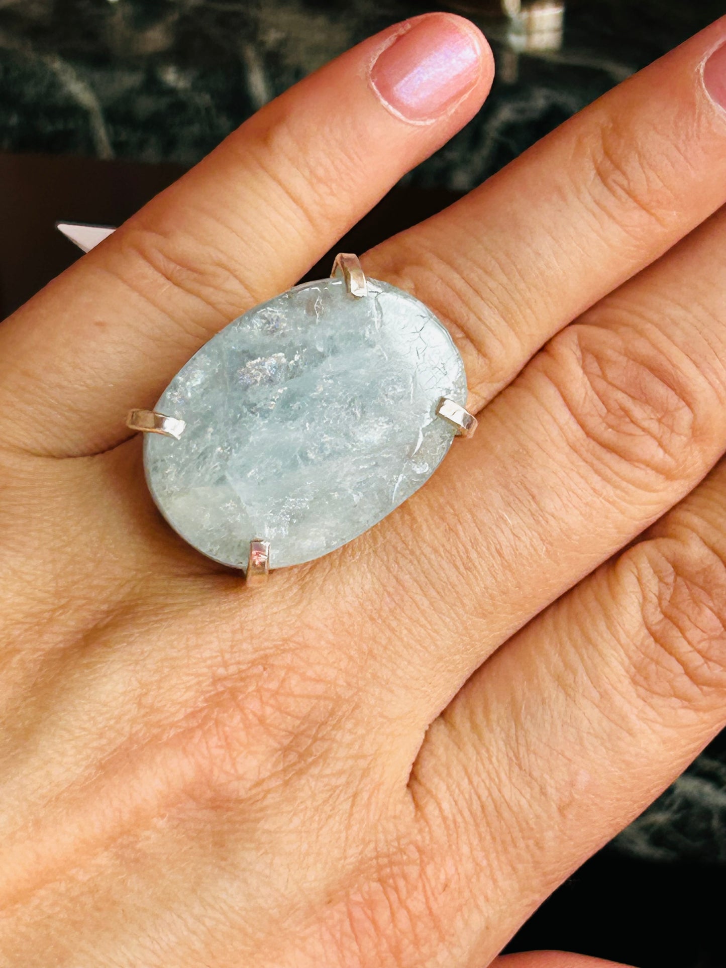 Aquamarine ring - not s925