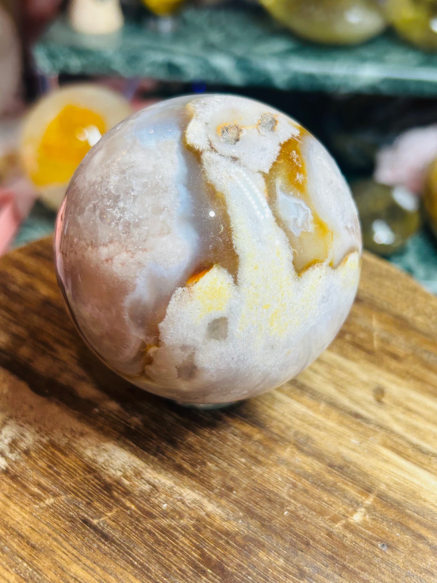 Pink amethyst sphere