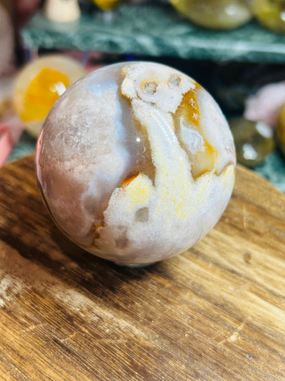 Pink amethyst sphere