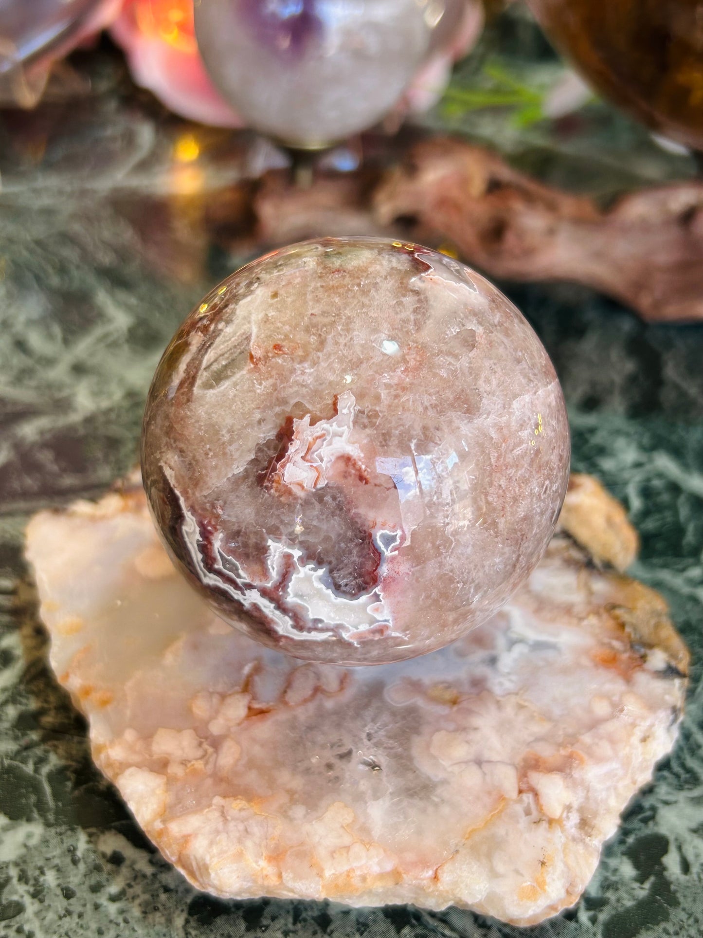 Mexican agate sphere