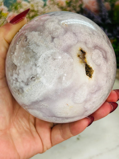 Pink amethyst sphere