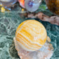 Orange calcite sphere