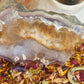 Fluorite with pyrite slab