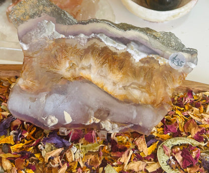 Fluorite with pyrite slab