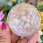 Flower agate sphere