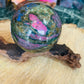 Ruby in fuchsite sphere