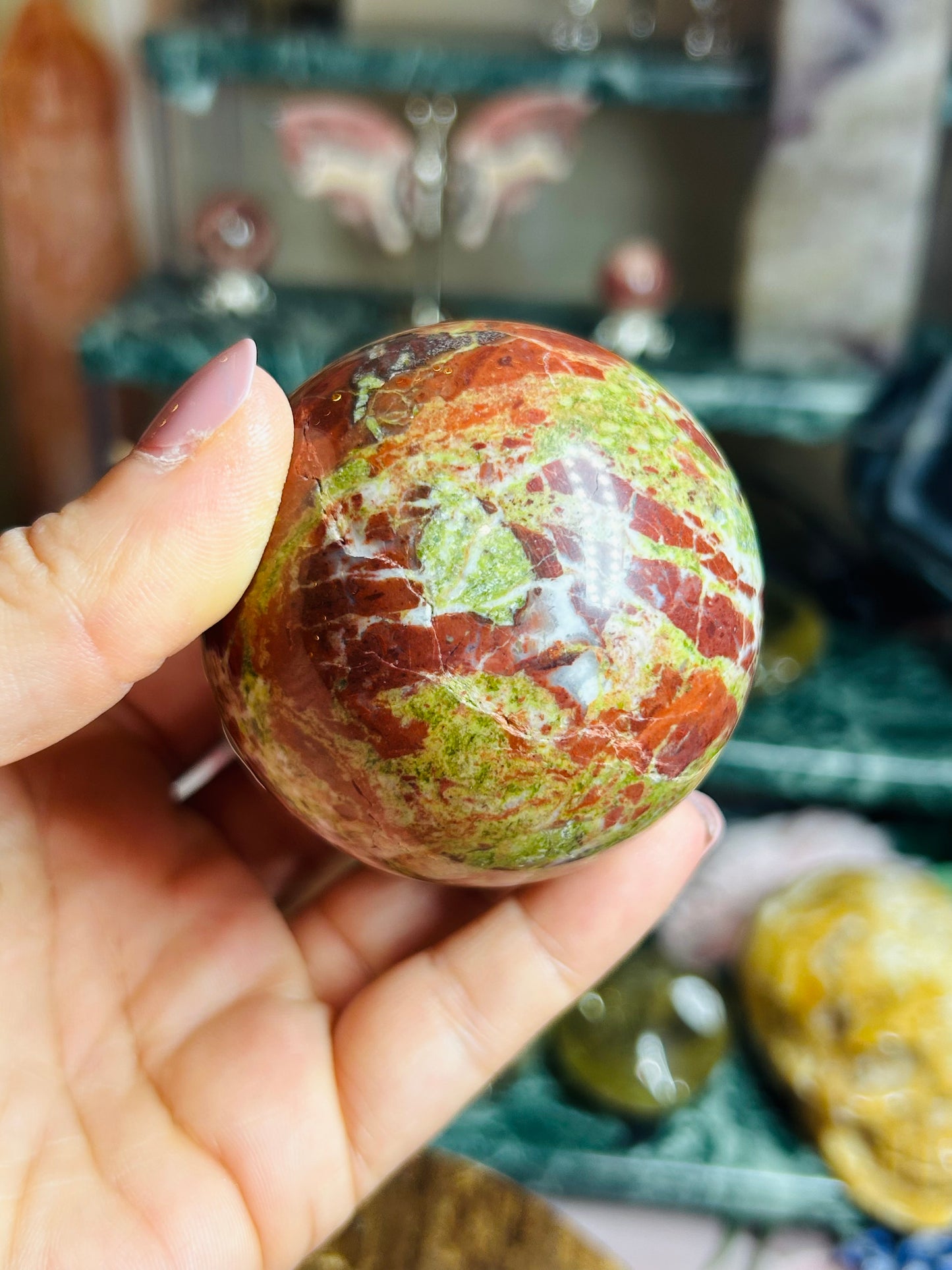 Dragon bloodstone  sphere
