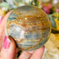 Blue onyx sphere