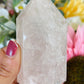 Clear quartz tower