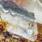 Rutile fluorite with pyrite slab