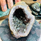 Amethyst with rutile cave