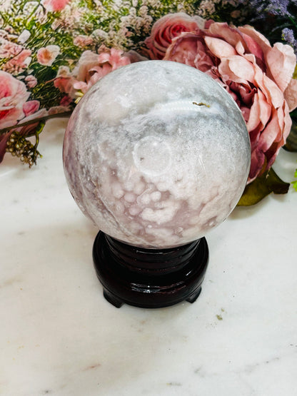 Pink amethyst sphere