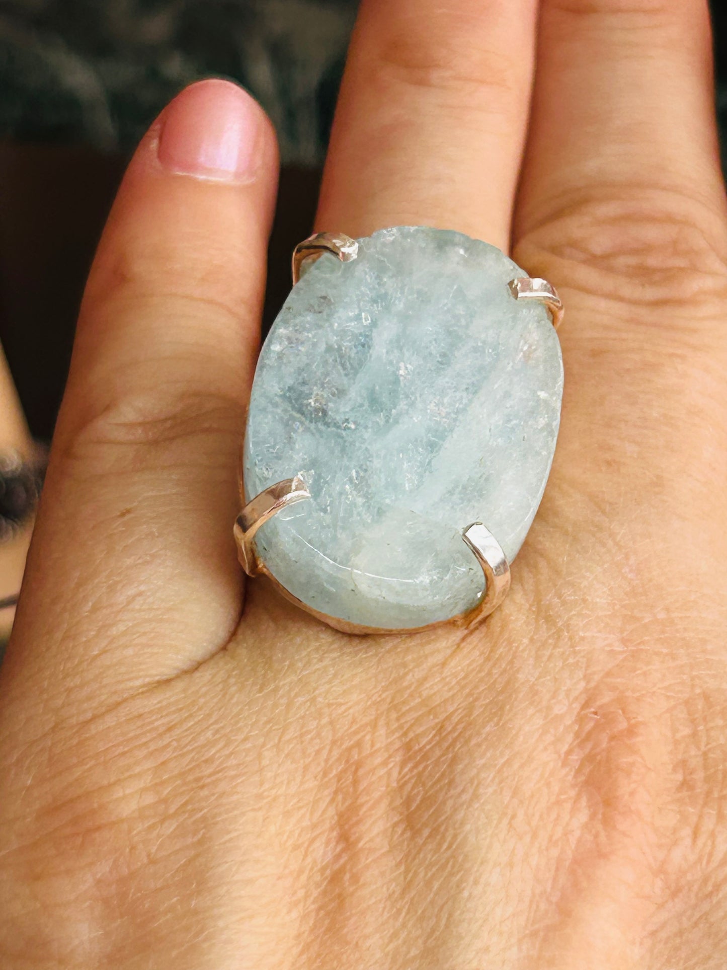 Aquamarine ring - not s925