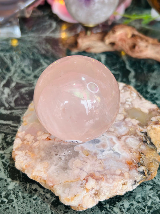 Rose quartz sphere