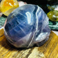 Purple fluorite skull