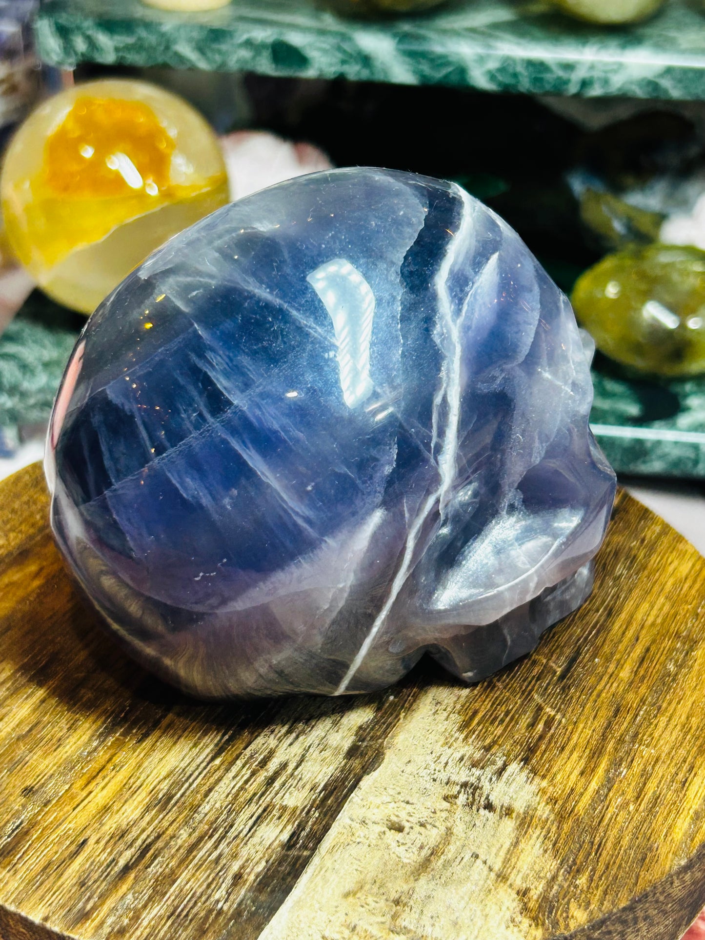 Purple fluorite skull