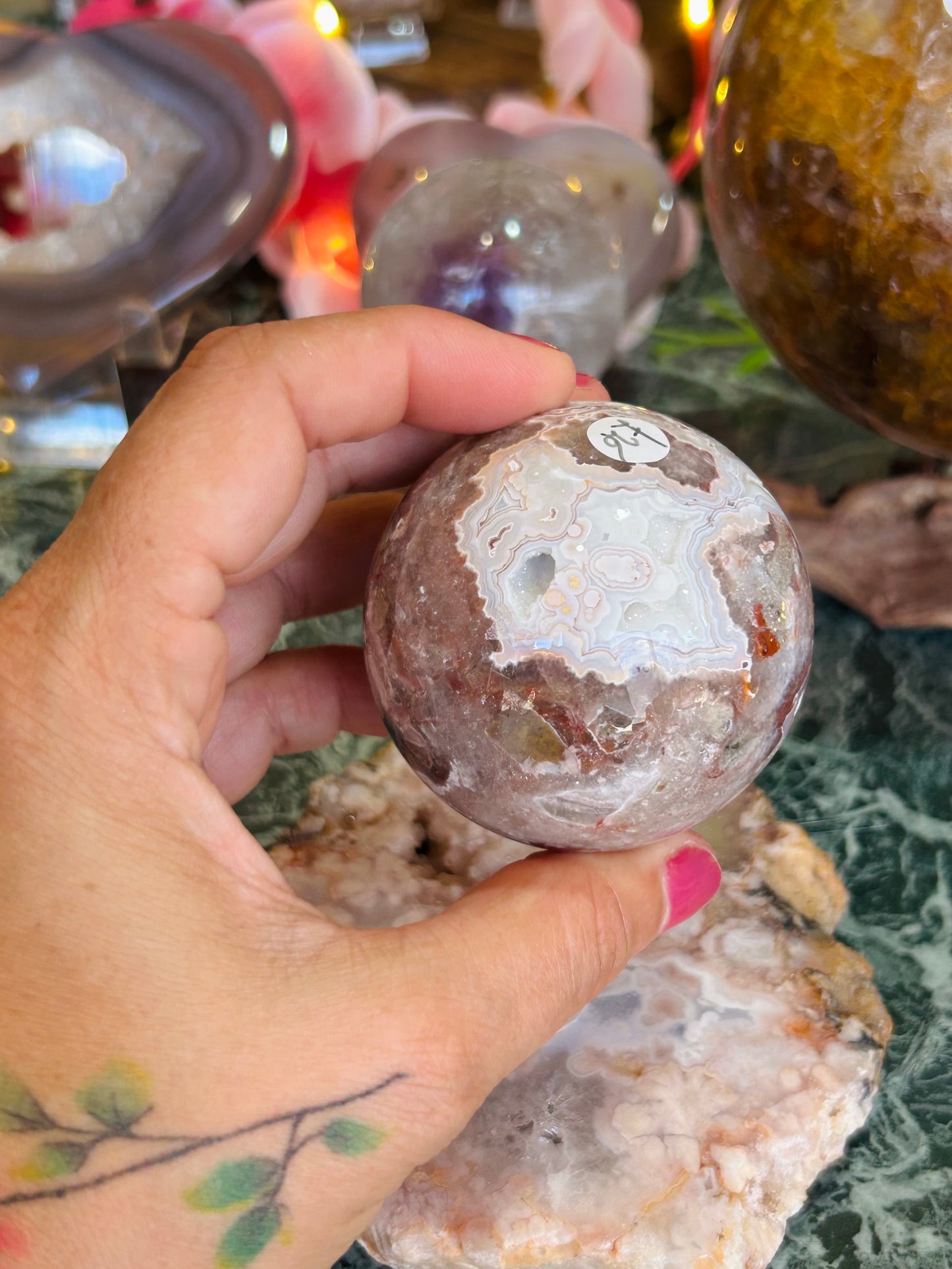 Mexican agate sphere