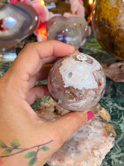 Mexican agate sphere