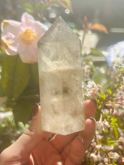 Smoky quartz tower