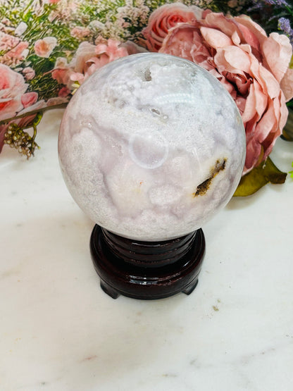 Pink amethyst sphere