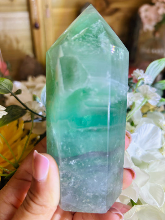 Green fluroite tower