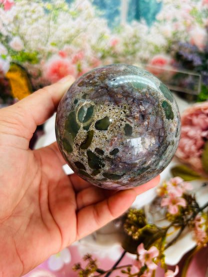 Ocean jasper sphere