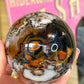 Sardonyx with flower agate sphere