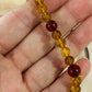 Blood amber with blue amber