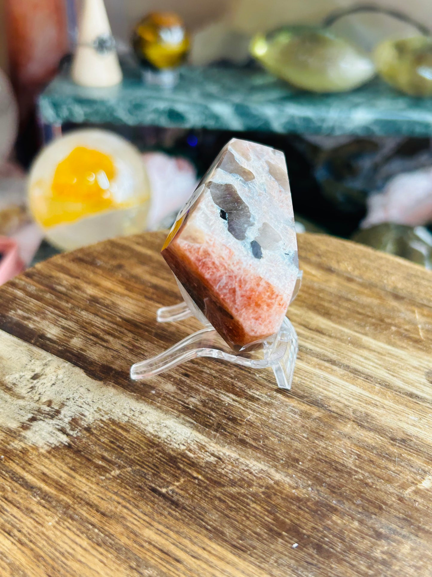 Sunstone with smoky quartz Freeform