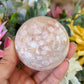 Flower agate sphere