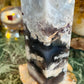 Blue flower agate tower