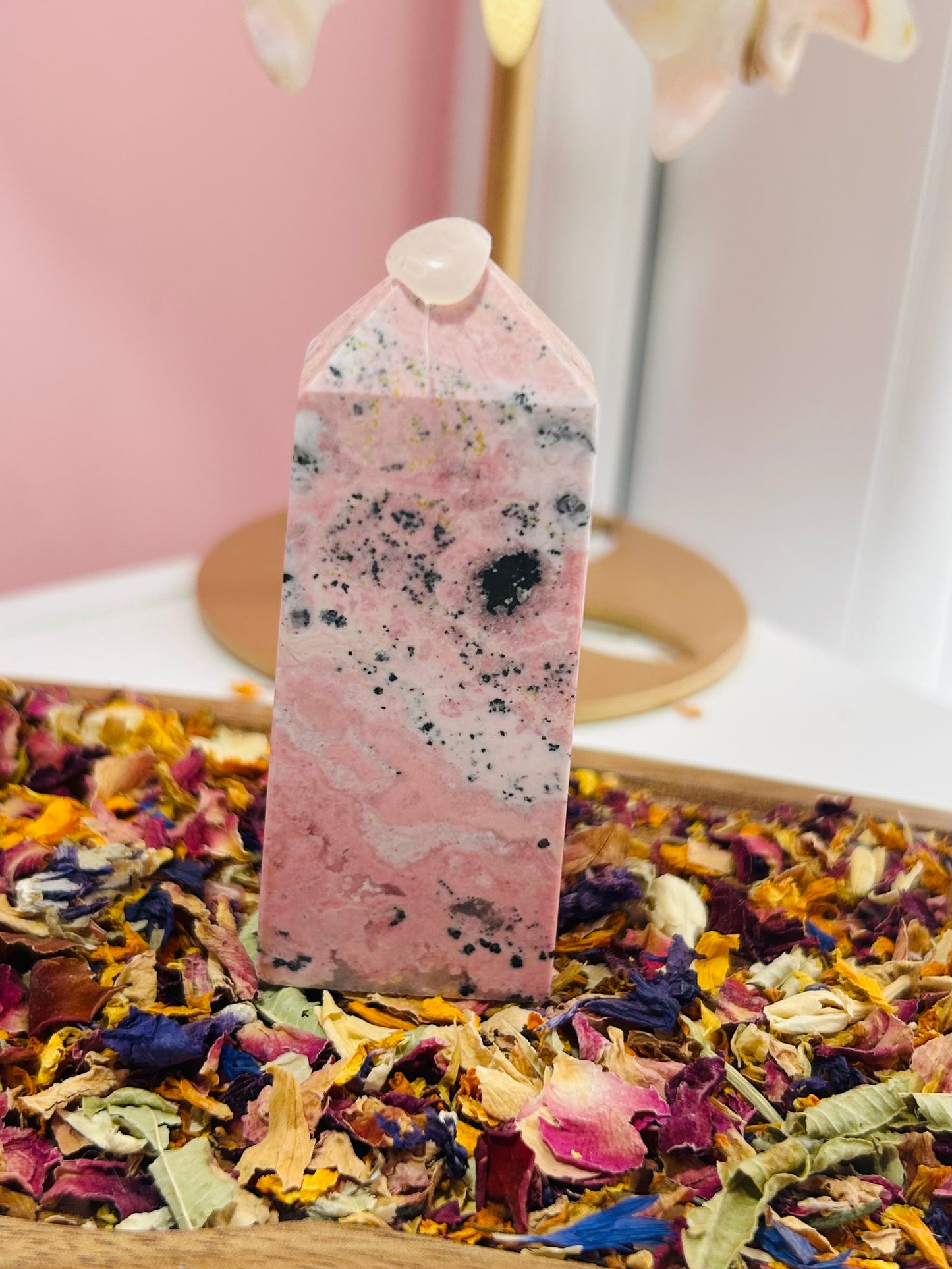 Peruvian Rhodonite tower