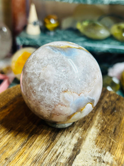 Pink amethyst sphere