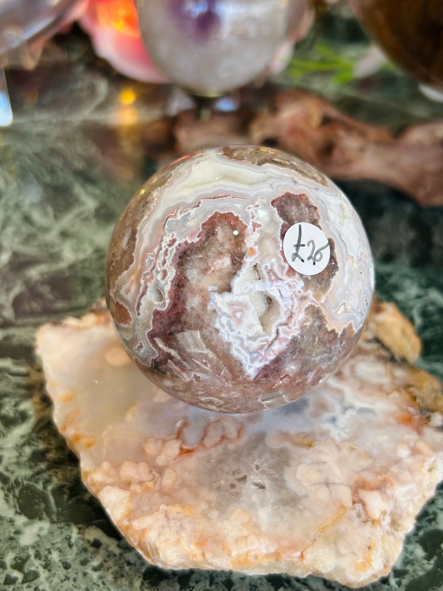 Mexican agate sphere