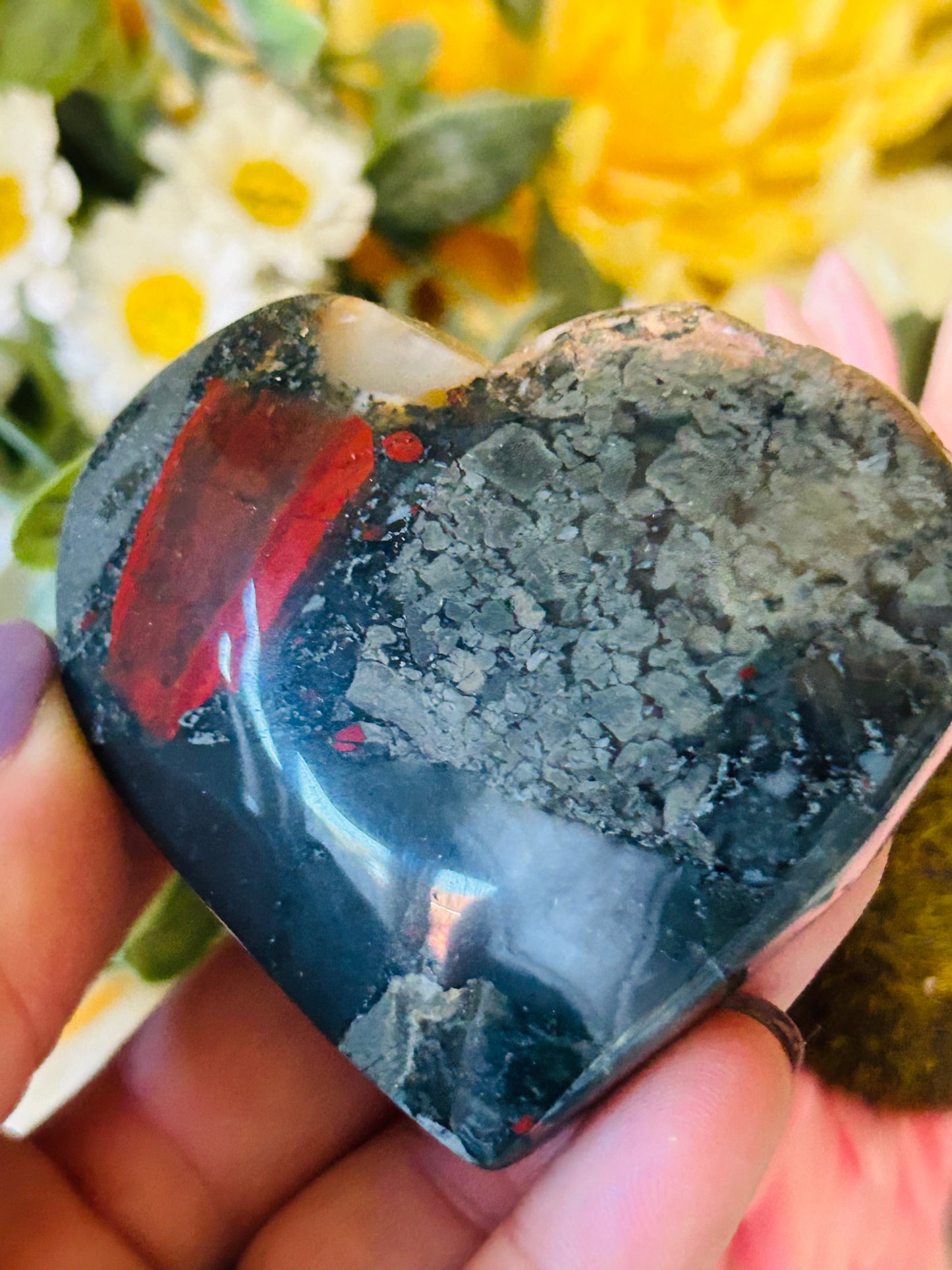 African bloodstone heart